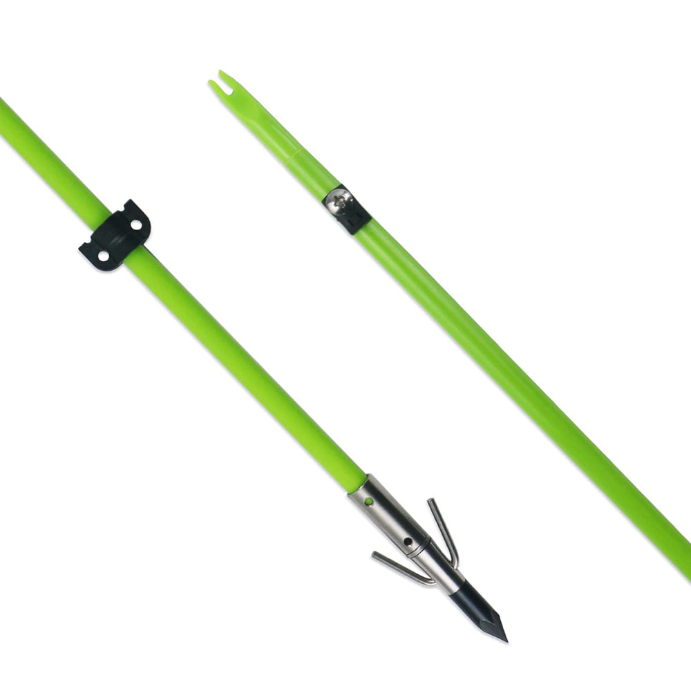 Tiger Archery high-visibility green arrow aids tracking during day or dusk.