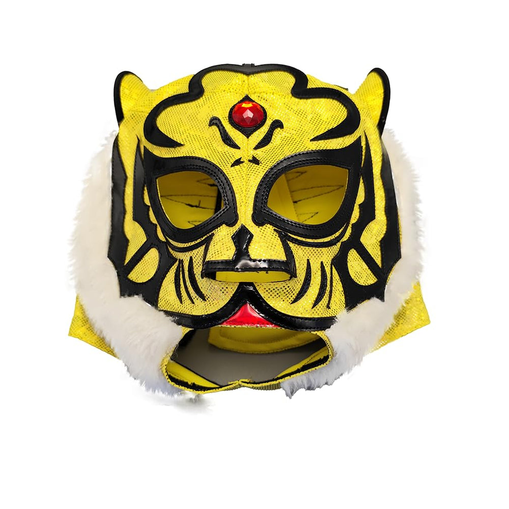 Tiger Mask wrestling design showcases authentic lucha libre aesthetics for striking stage presence.