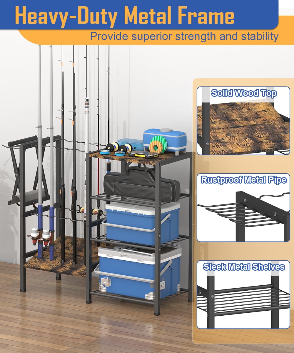 Tigerden rod holder anti-slip brackets secure rods and prevent scratches