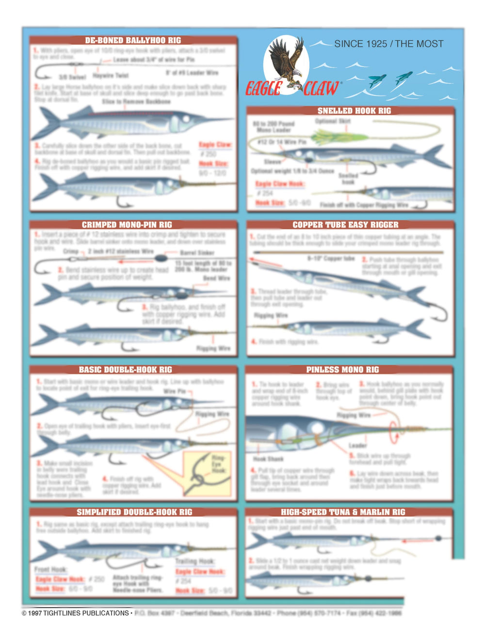 Tightlines bait rig diagrams steps show step-by-step directions for offshore tackle