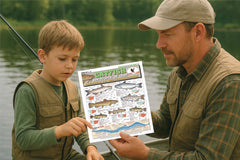 Tightlines Catfish Chart #13 waterproof material endures rain and splashes on your angling trips.