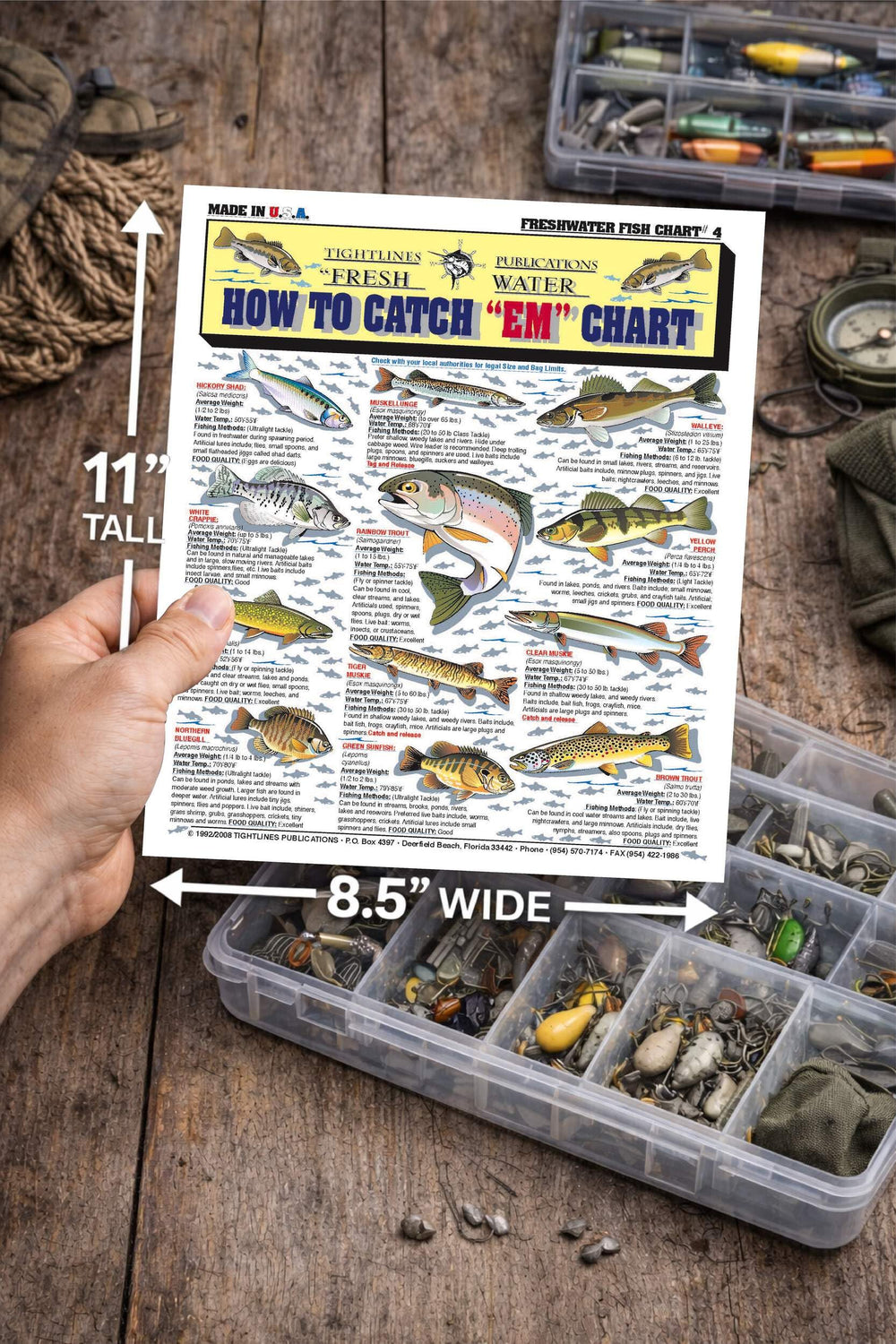 Tightlines Chart 4 waterproof material withstands rain, spray, and rugged outdoor use.