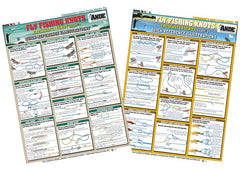 Tightlines Fly Knot Set diagrams double-sided for quick knot learning on the water.