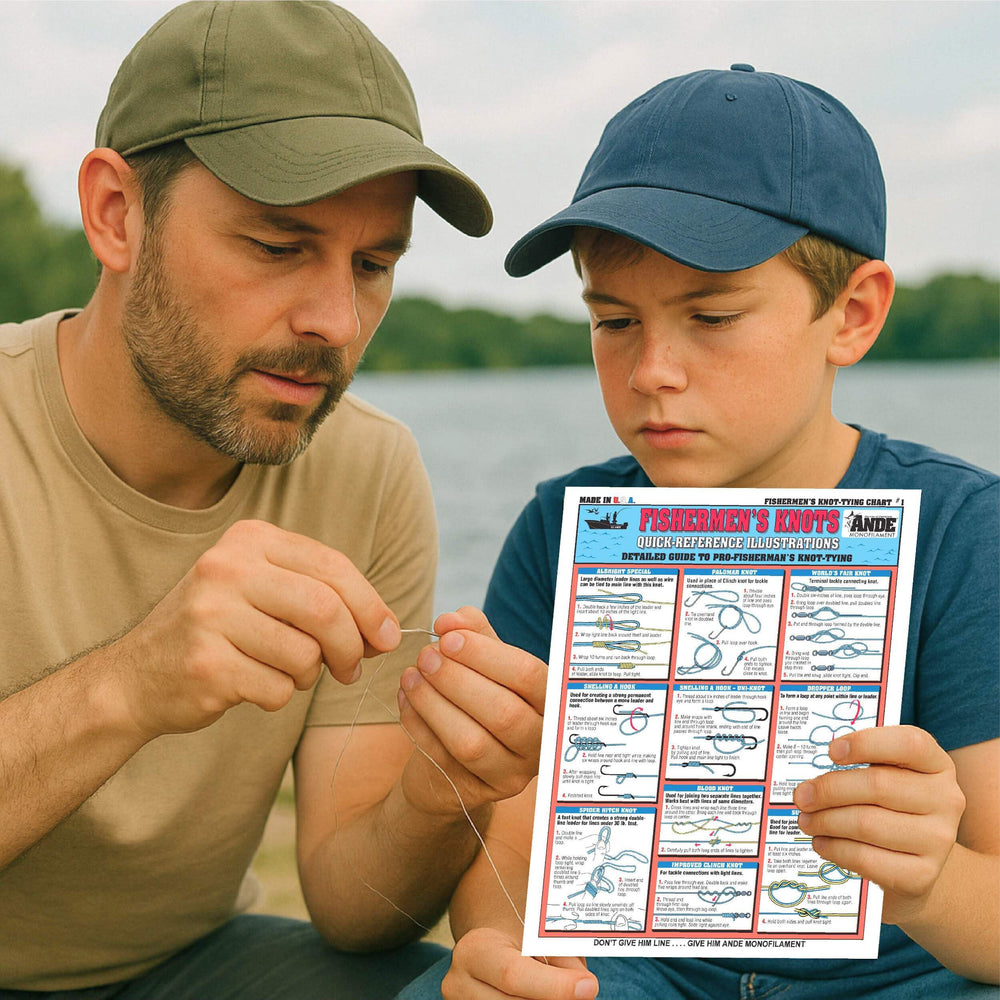 Tightlines Knot Chart portable pocket-size design for easy access on boats.