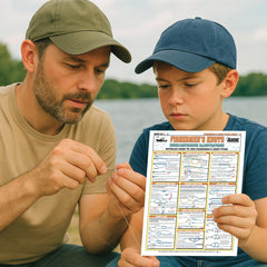 Tightlines compact knot guide fits tackle boxes for on-the-go anglers.