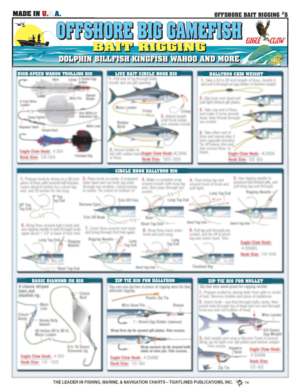 Tightlines Offshore Bait Rigging Five guide cover for quick field reference on big game tackle.