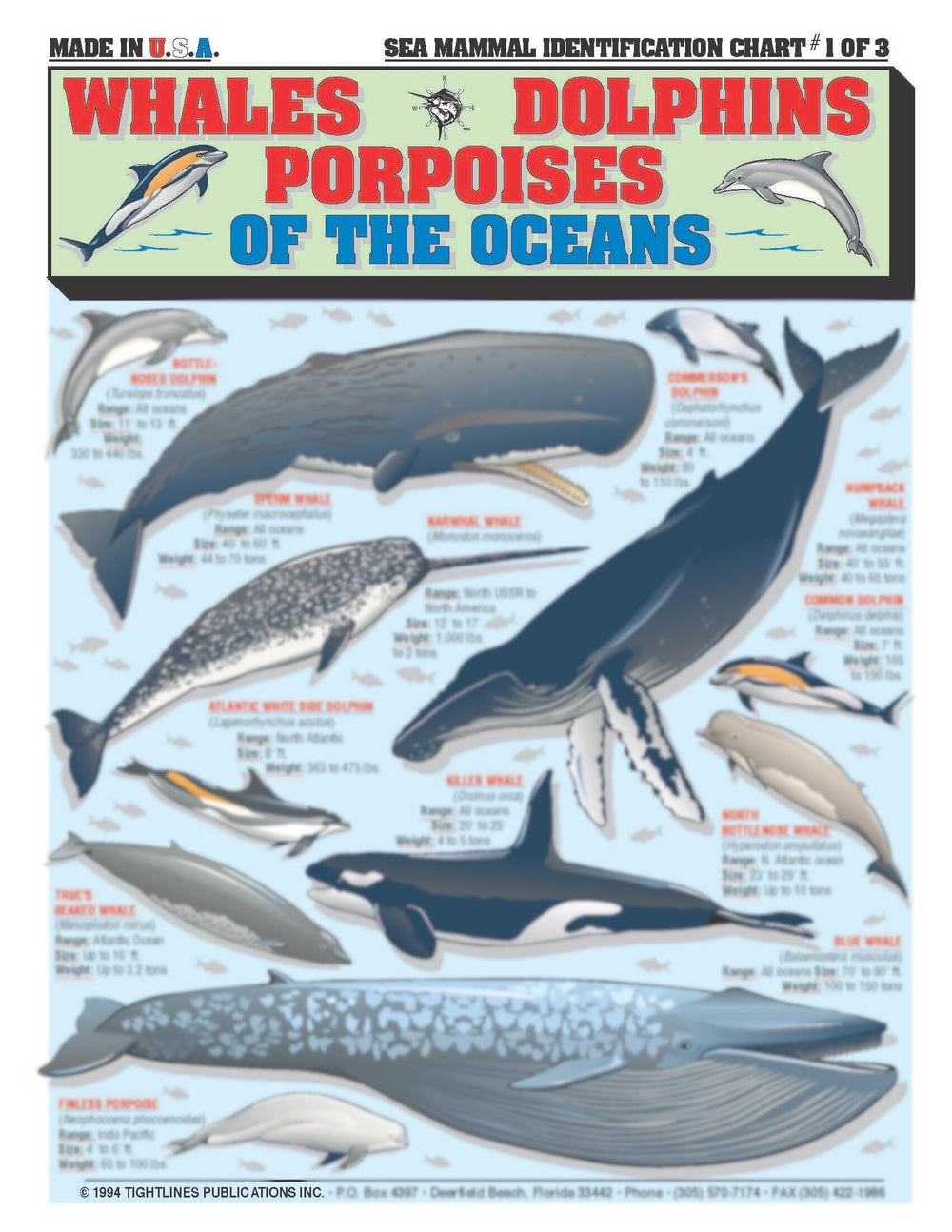 Tightlines Sea Mammal Identification quick reference illustrations support reliable field identification