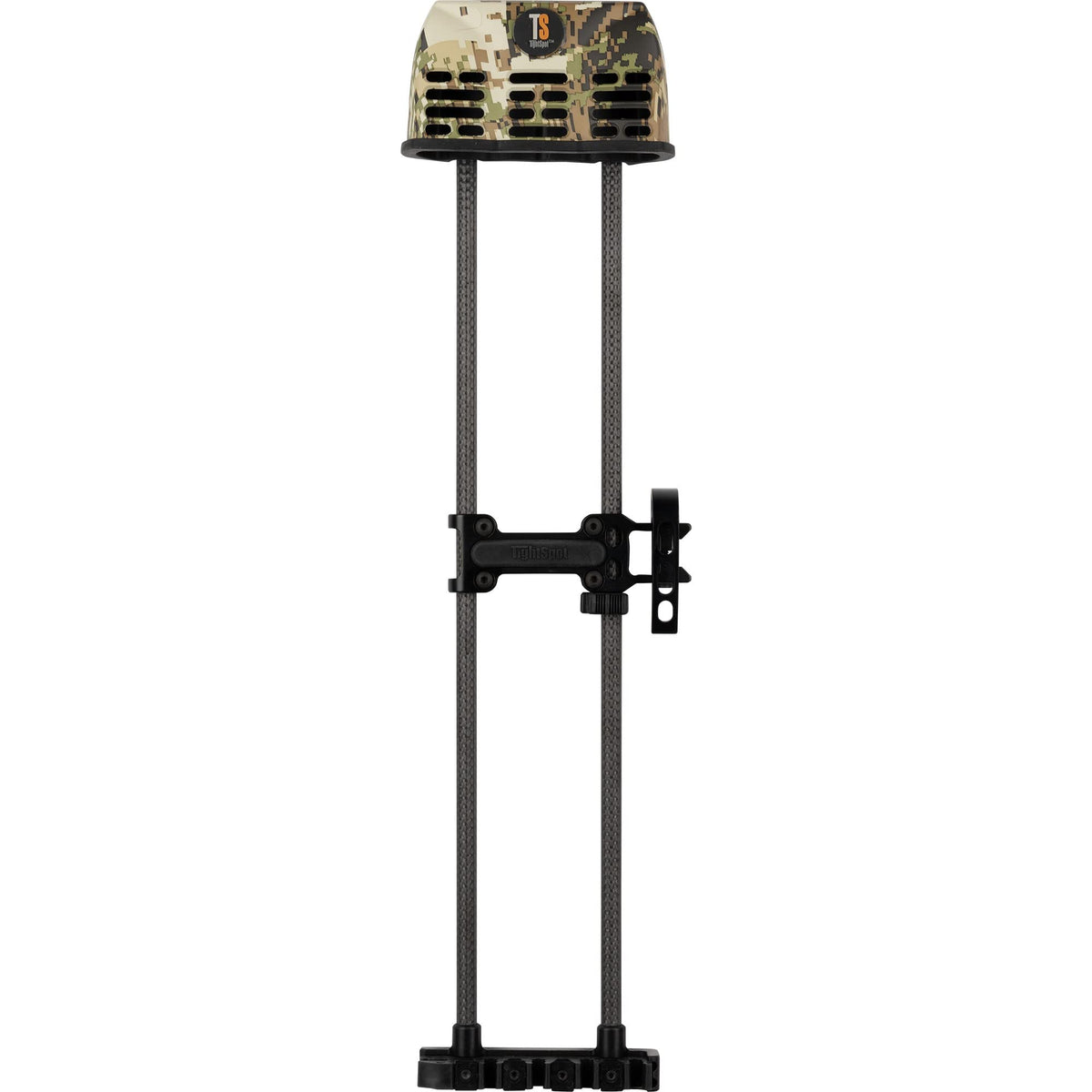 TightSpot Quiver Lite with Quick Draw system in Subalpine camo improves fast arrow access.