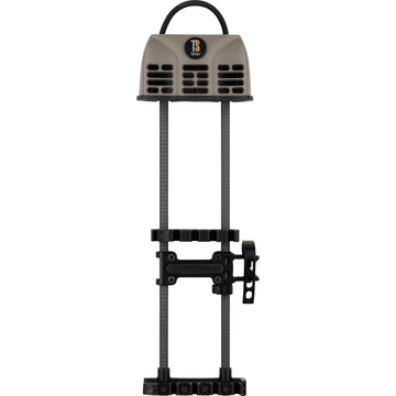 TightSpot Rise quiver attached to bow in granite finish for reduced torque and fast arrow access