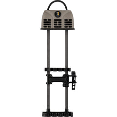 TightSpot Rise quiver attached to bow in granite finish for reduced torque and fast arrow access