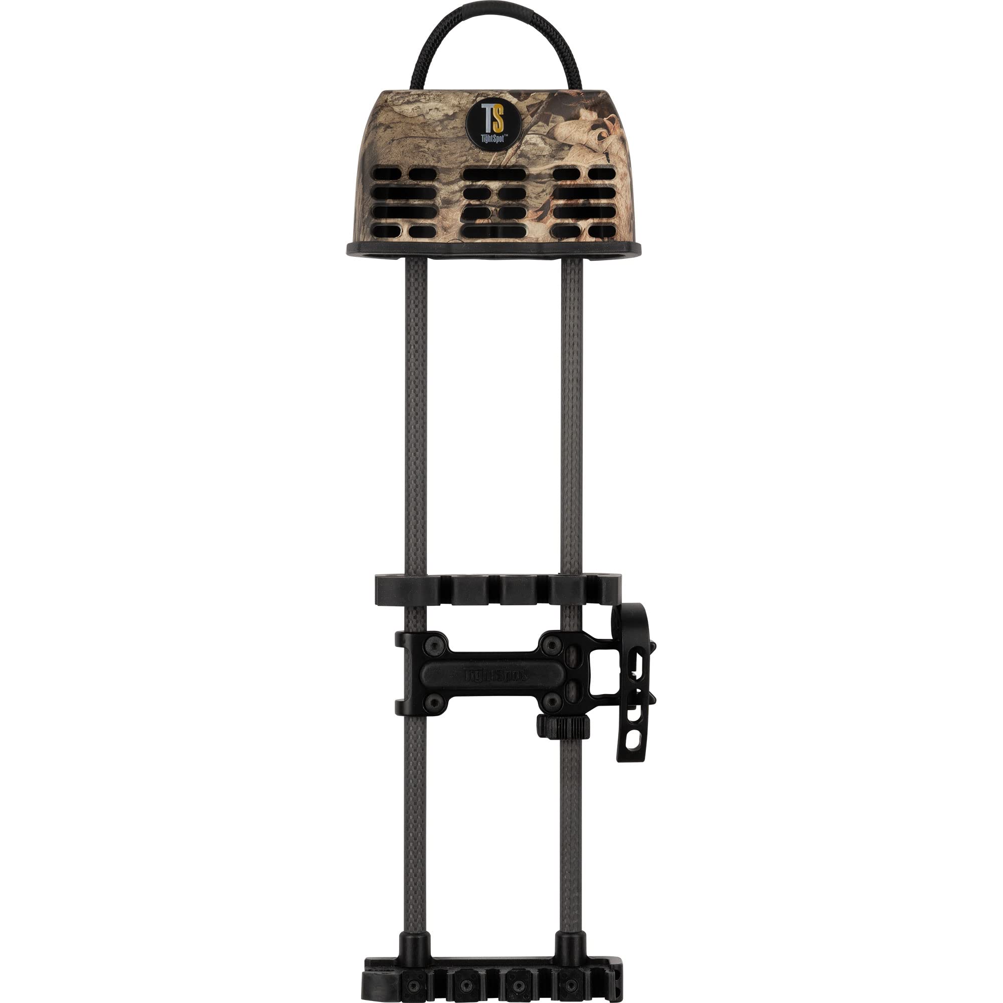 TightSpot Rise quiver for 5 arrows on Mossy Oak DNA enhances balance and rapid access