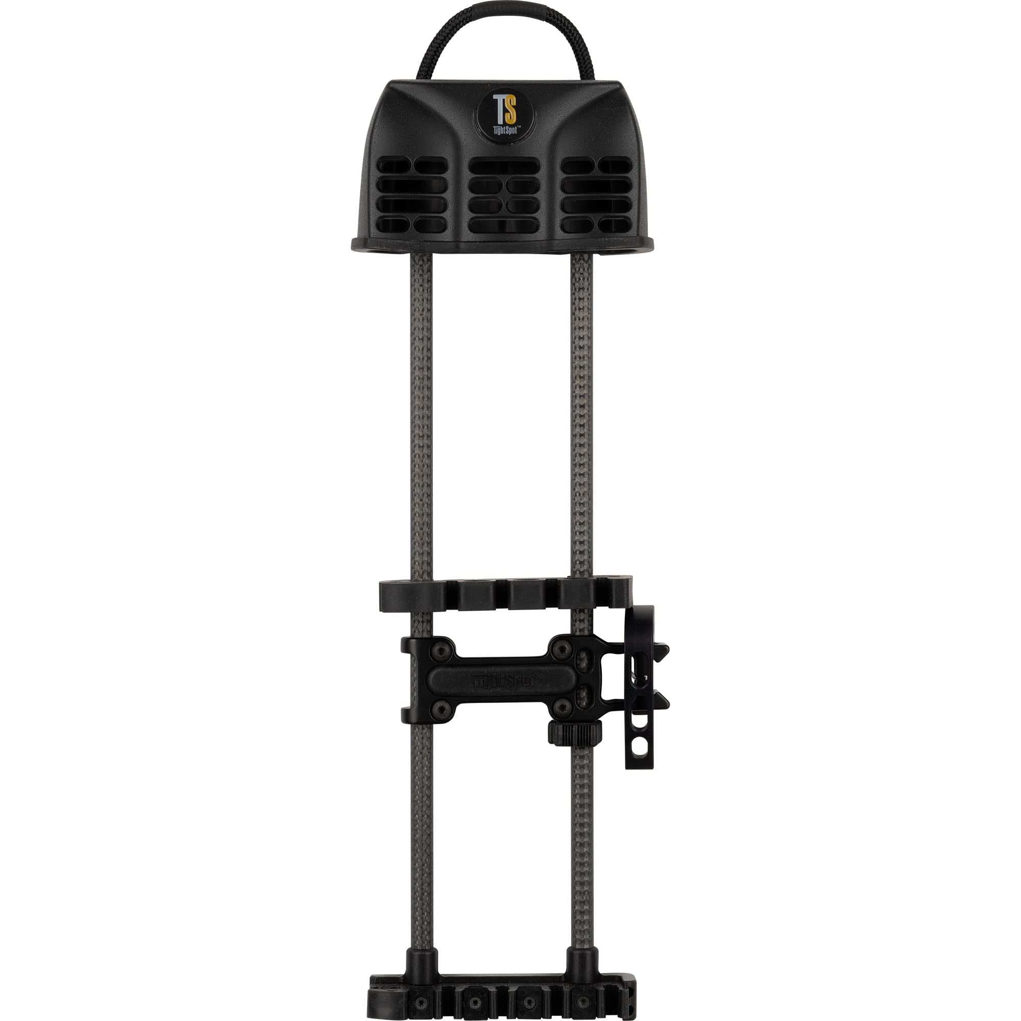 TightSpot Rise quiver showcases compact 5-arrow design reducing bow torque for tighter shots.