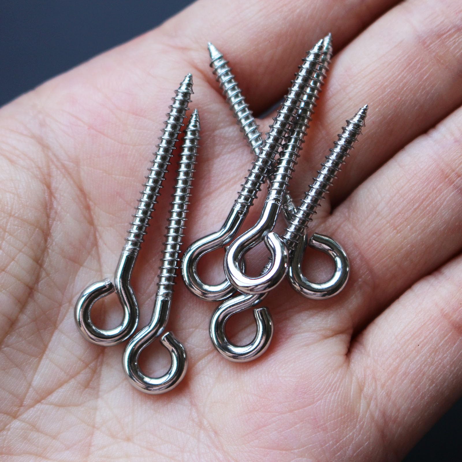 Tigofly 50pcs stainless steel plug screws, 37mm length for lure making