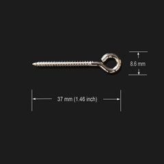 Close-up of Tigofly 37mm stainless steel plug screws