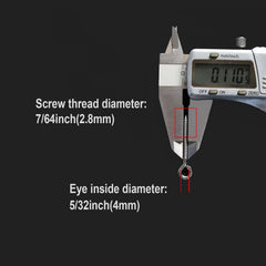 Screw thread diameter 2.8mm and eye diameter 4mm on Tigofly screws