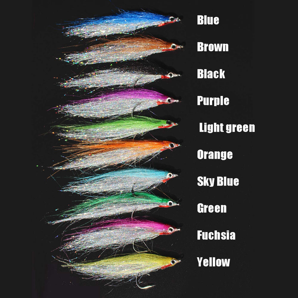 Ten color options including brown, black, blue, sky blue, green, light green, orange, fuchsia, purple, yellow