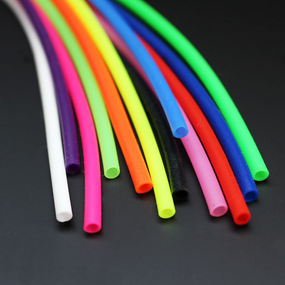 Packaged set of 12 Tigofly UV silicone tubes in assorted colors
