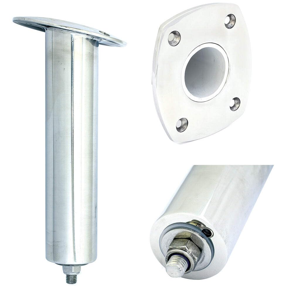Tigress 4-hole swivel rectangular head rod holder viewed at an angle for quick rod positioning.