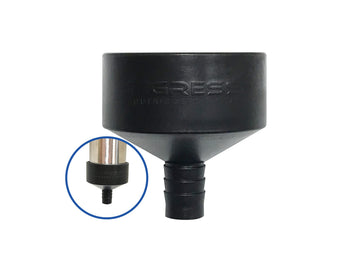 Tigress drainage cup base cover aligns drainage hose for a clean, dry rod holder.