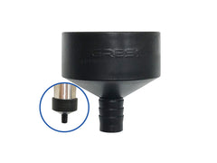 Tigress drainage cup base cover aligns drainage hose for a clean, dry rod holder.