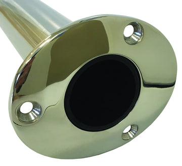 Tigress Economy flush-mounted rod holder in stainless steel for a clean boat appearance.