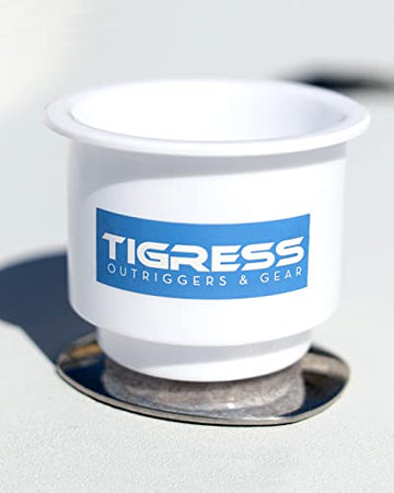 Tigress boat cup holder versatile-cup-sizes fits mugs bottles securely