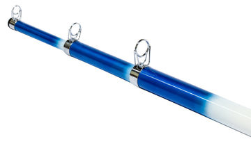 Tigress telescoping outrigger extended to 15 ft for big game trolling.