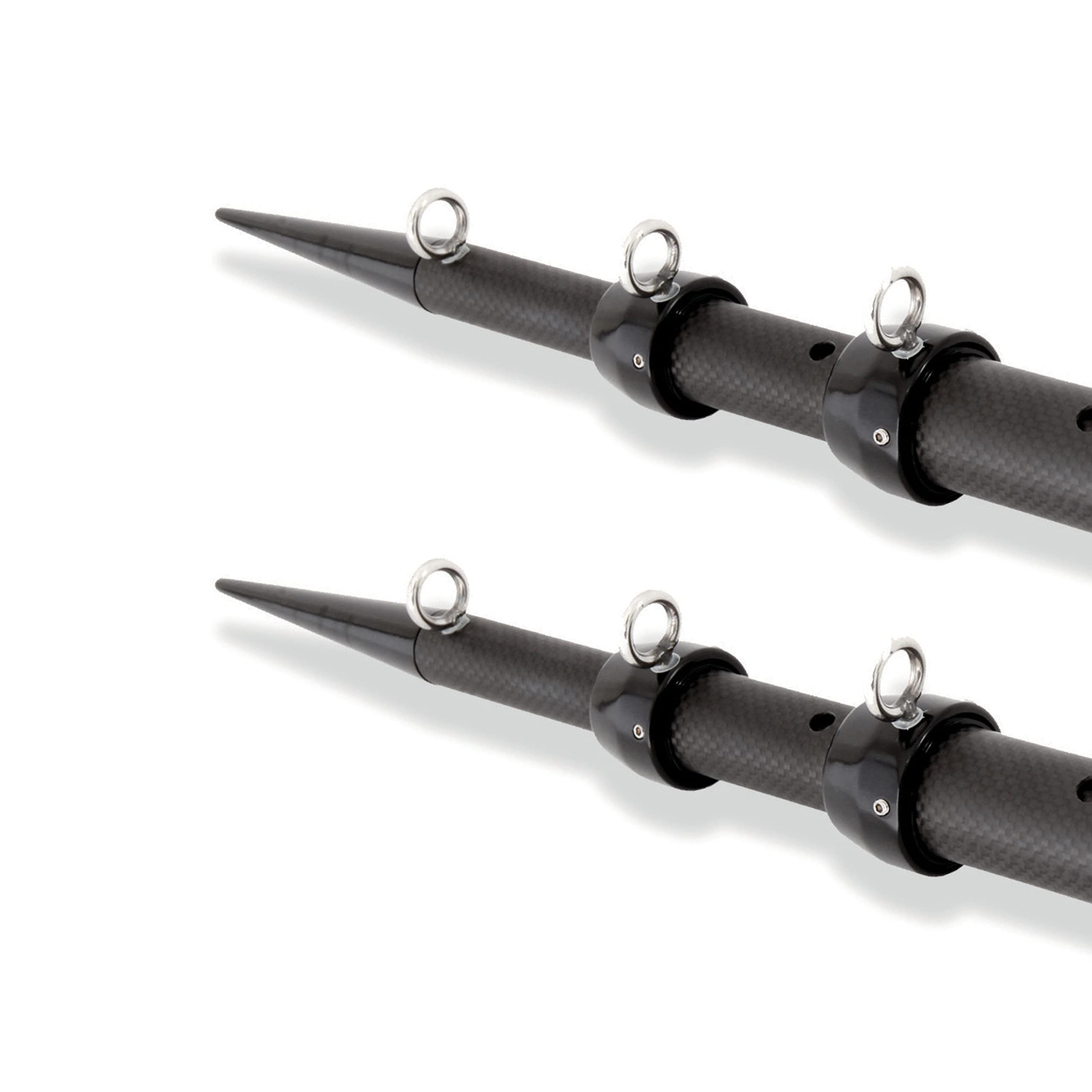 Tigress XD center rigger eyelets showing corrosion-resistant 316 stainless steel.