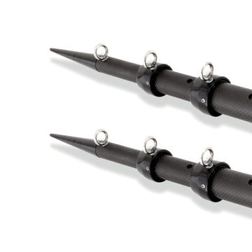 Tigress XD center rigger eyelets showing corrosion-resistant 316 stainless steel.