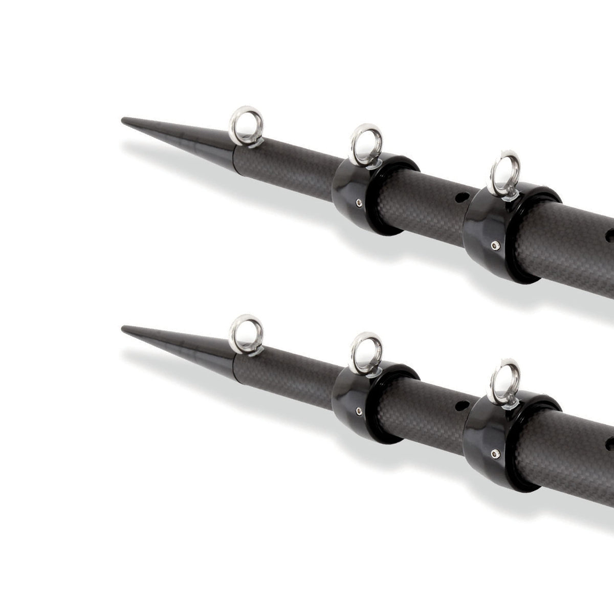 Tigress XD center rigger eyelets showing corrosion-resistant 316 stainless steel.
