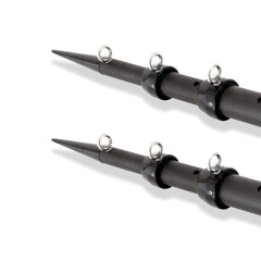 Tigress XD center rigger eyelets showing corrosion-resistant 316 stainless steel.