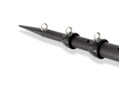Tigress XD 3K carbon fiber telescoping center outrigger extended for sport fishing boats