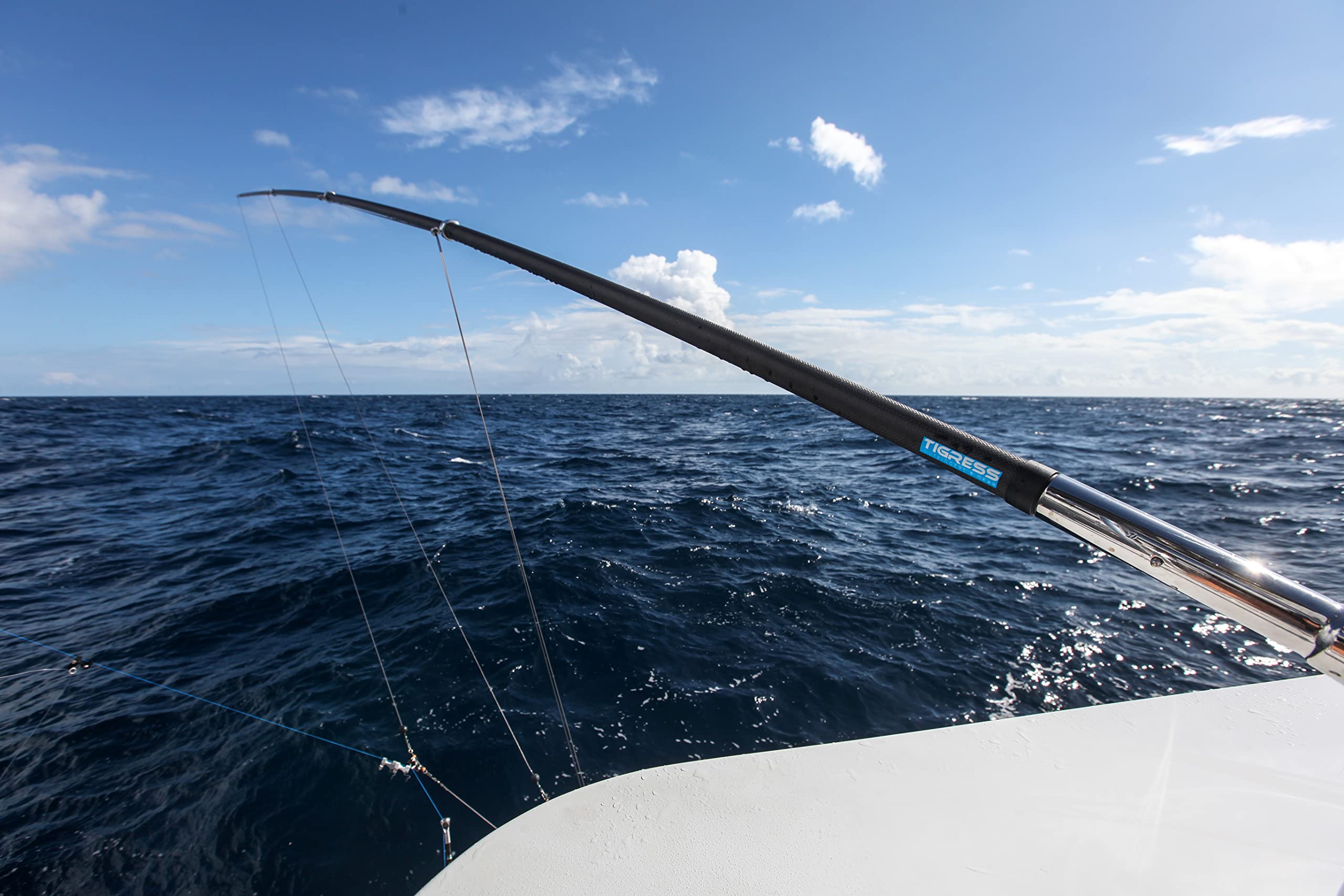 Tigress XD polished SS316 eyelets and carbon fiber appearance on outriggers
