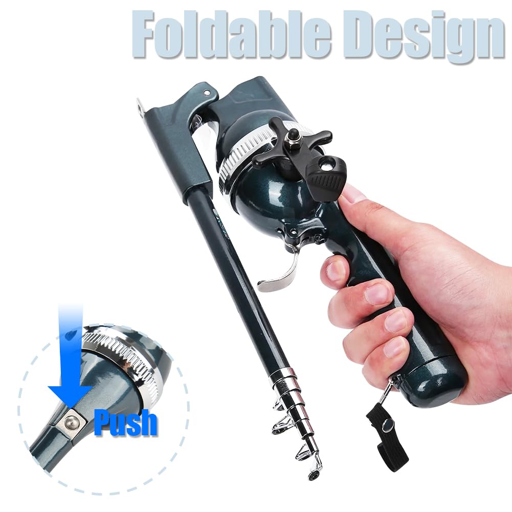 Tiiyee telescoping action demonstrates quick extend and collapse.