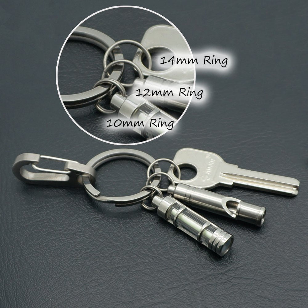 TIKING micro key ring in use connects clasps and charms.
