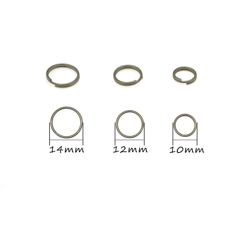 TIKING titanium split ring closeup 12mm highlights smooth finish and durability.