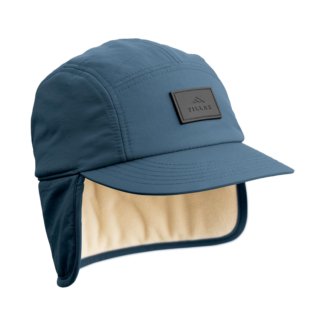 Tillak Tahoma Hat front view showing navy shell for versatile winter warmth