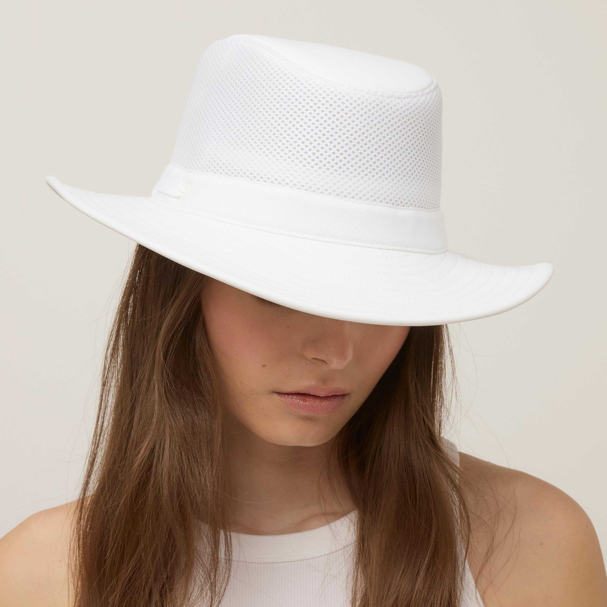 Tilley LTM8 mesh crown close-up emphasizes airflow and coverage