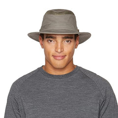 Tilley Airflo Organic Olive 6 7/8 side view reveals breathable fabric for all-day comfort
