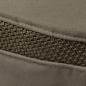 Tilley Airflo Organic Olive 6 7/8 water-repellent detail close-up supports dry wear