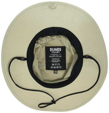 Tilley Endurables Dunes Solar Eclipse Hat, sand, back view, adjustable fit for sunny days.