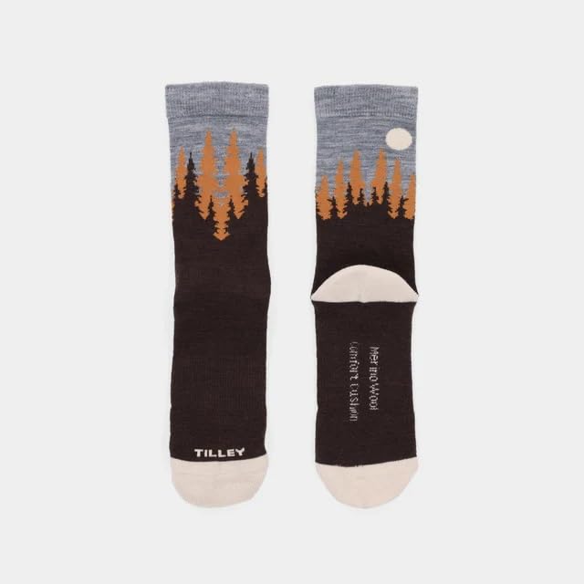 Tilley Landscape Sock Hickory close-up shows durable fabric weave.