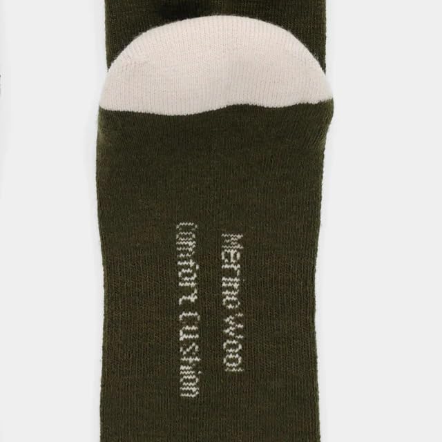 Tilley Landscape Sock in Khaki, cushioned sole for extra step comfort.