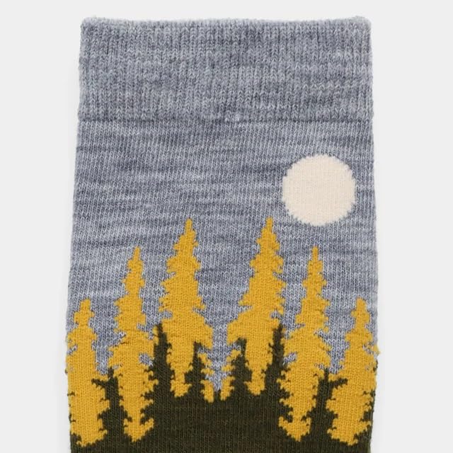 Tilley Landscape Sock in Khaki, fabric close-up, merino blend feels soft.