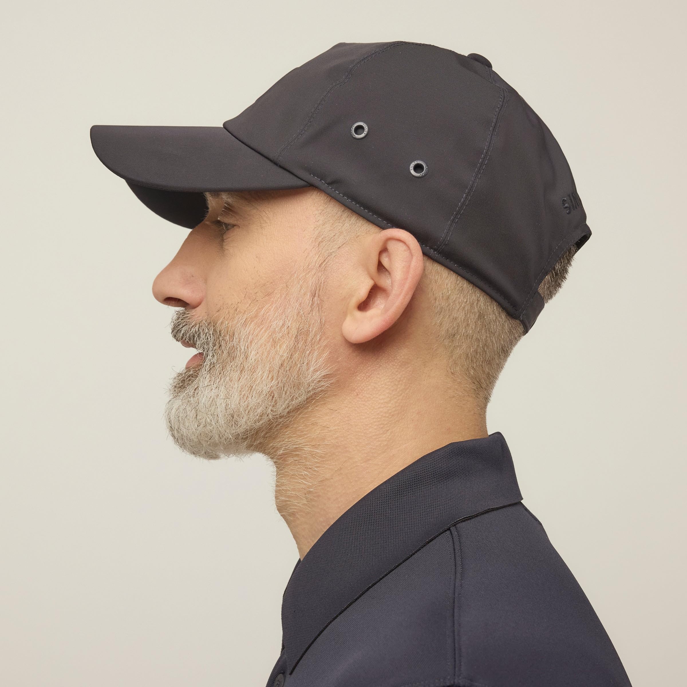 Tilley Standard Travel Cap Navy back view with debossed logo.