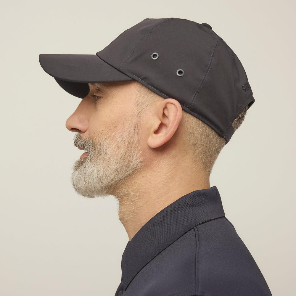 Tilley Standard Travel Cap Navy back view with debossed logo.
