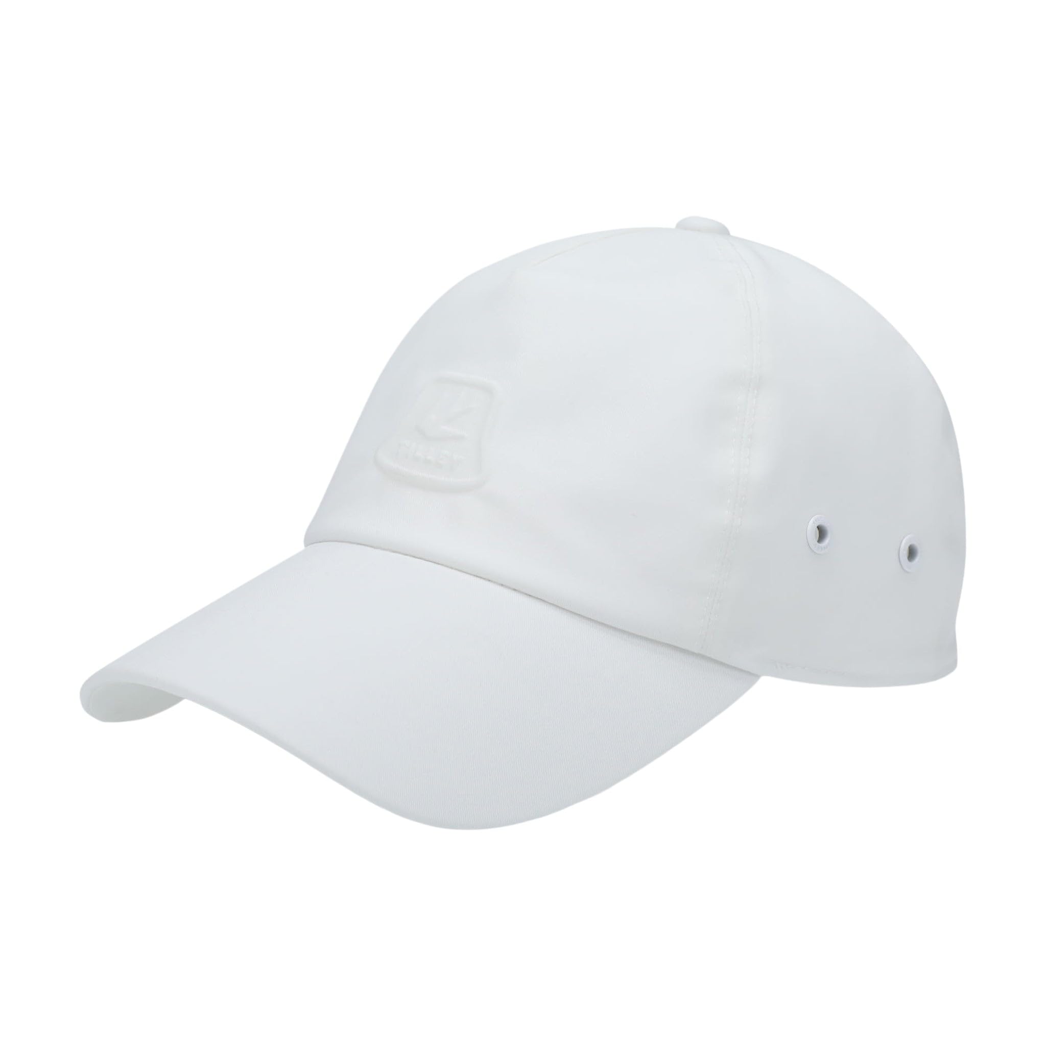 Tilley Standard New Tech Travel Cap white front view showcasing UPF 50+ protection
