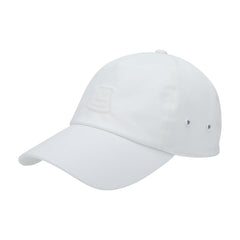 Tilley Standard New Tech Travel Cap white front view showcasing UPF 50+ protection