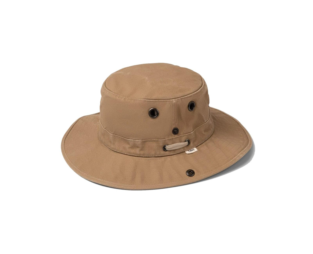 Tilley T3 Wanderer hat in dark khaki, ideal for outdoor sun protection and travel
