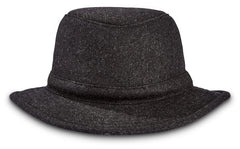 Tilley TTW2 Tec Wool Hat charcoal front view, warm and stylish.